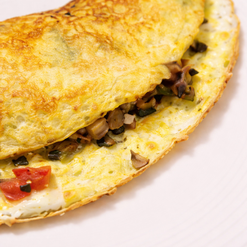 Diet Omelette with Peppers and Mushrooms