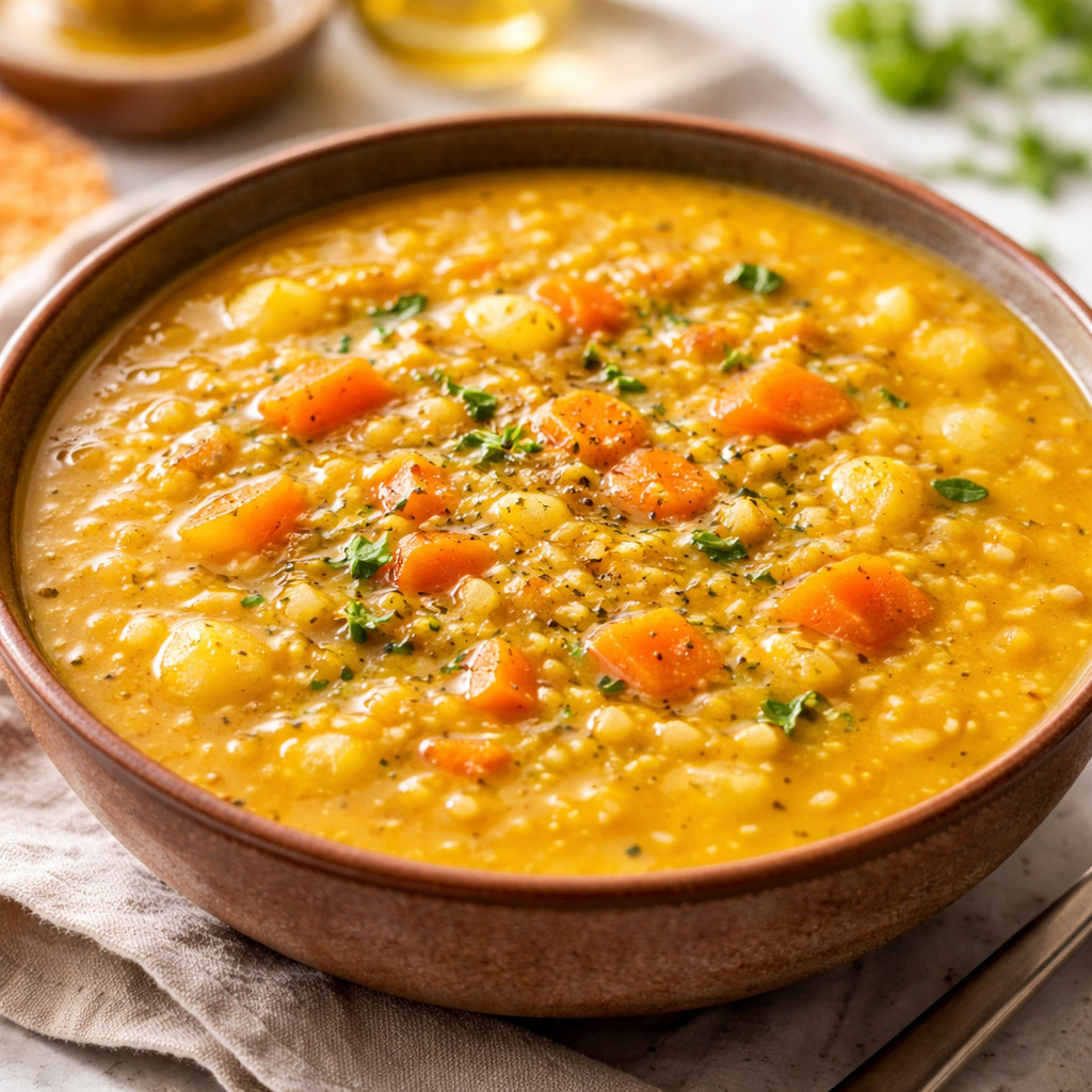 Soupe de lentilles aux légumes