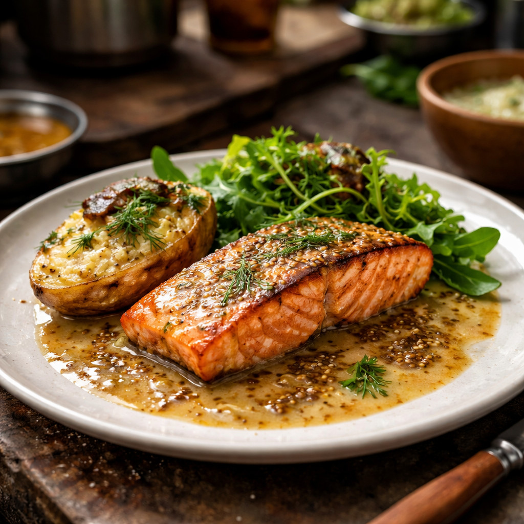 Filet de saumon grillé