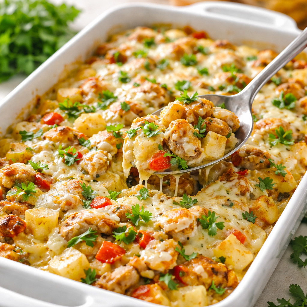 Chicken Casserole with Vegetables and Cream
