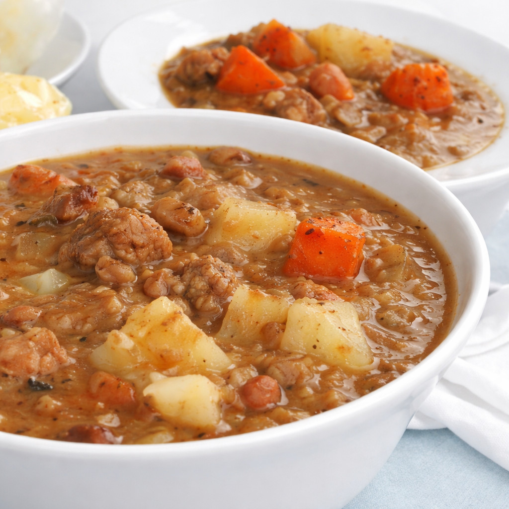 Soupe de viande aux lentilles