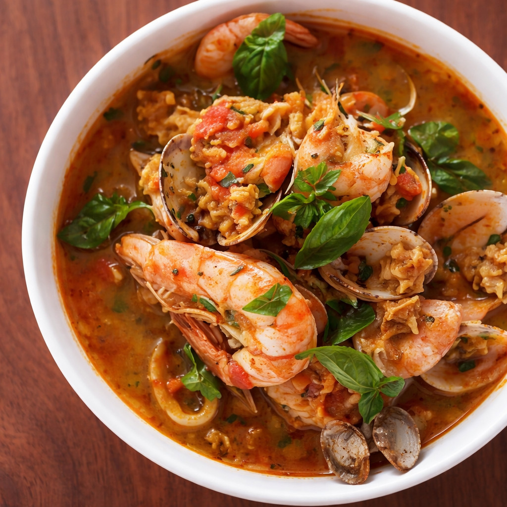 Soupe de fruits de mer complète