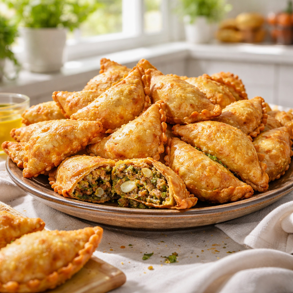 Fried Sambosa with Meat