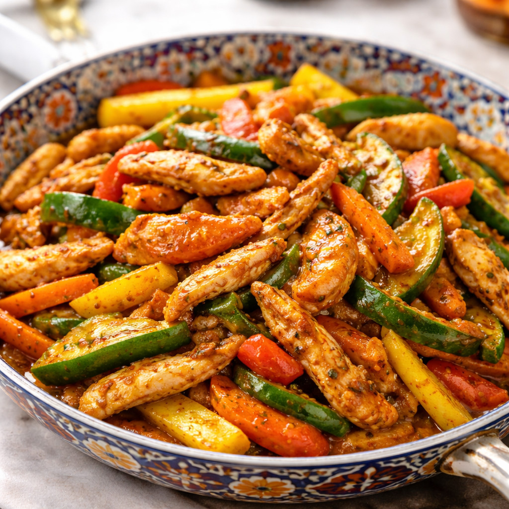 Shawarma de poulet aux légumes
