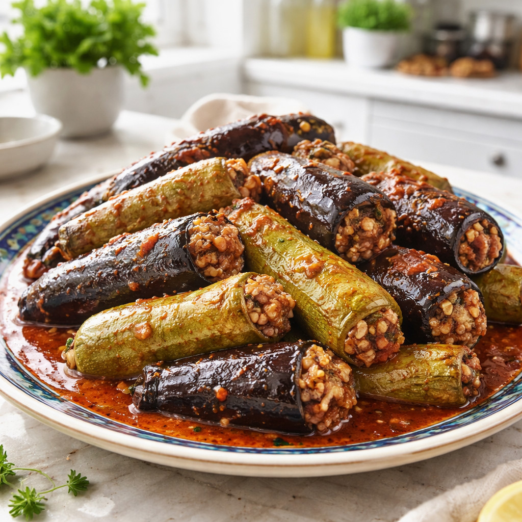 محشي كوسا وباذنجان