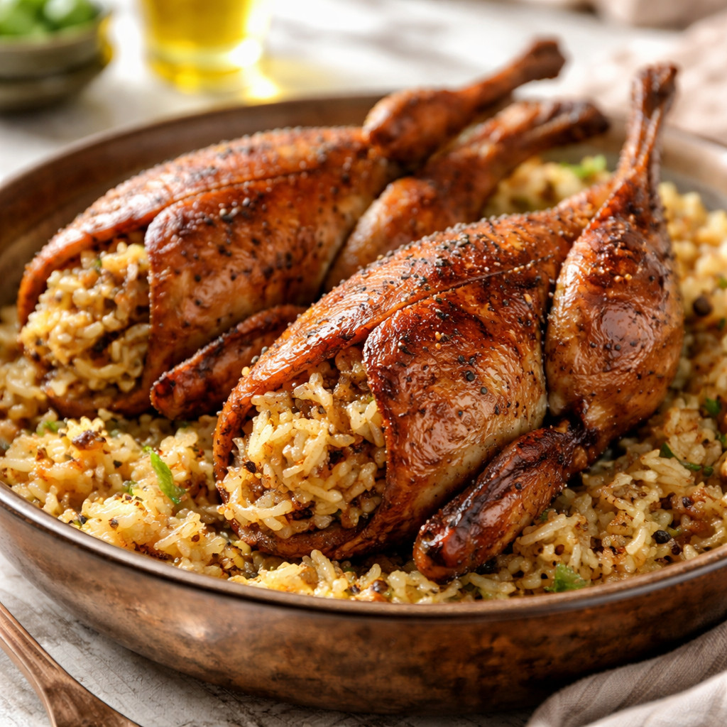 Stuffed Pigeon with Rice
