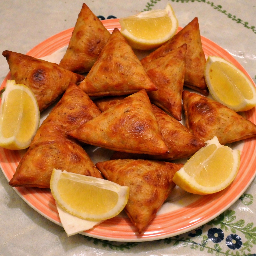 Sambousek au fromage et aux épinards