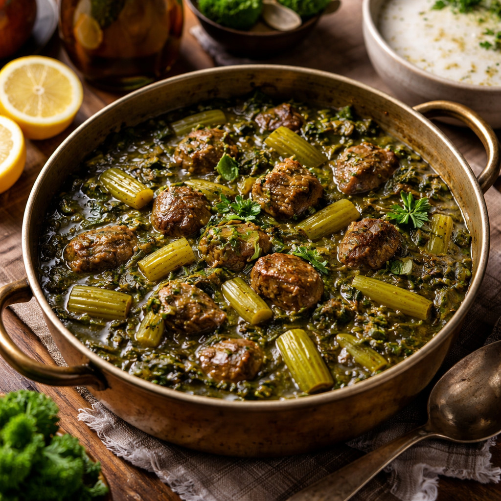 Iranian Lamb Stew with Celery