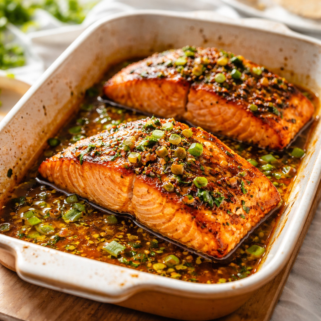 Oven-Baked Salmon Steak