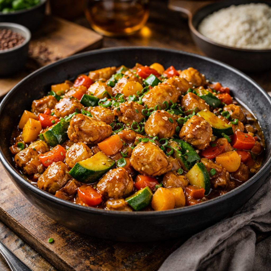 Poulet chinois aux légumes