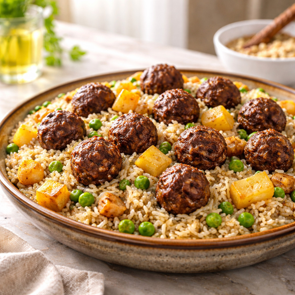 Iraqi Rice with Kofte