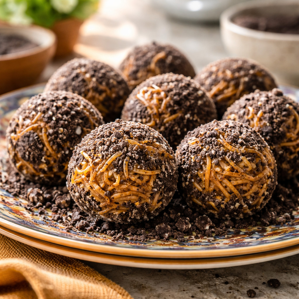Boules de vermicelles à l'Oreo