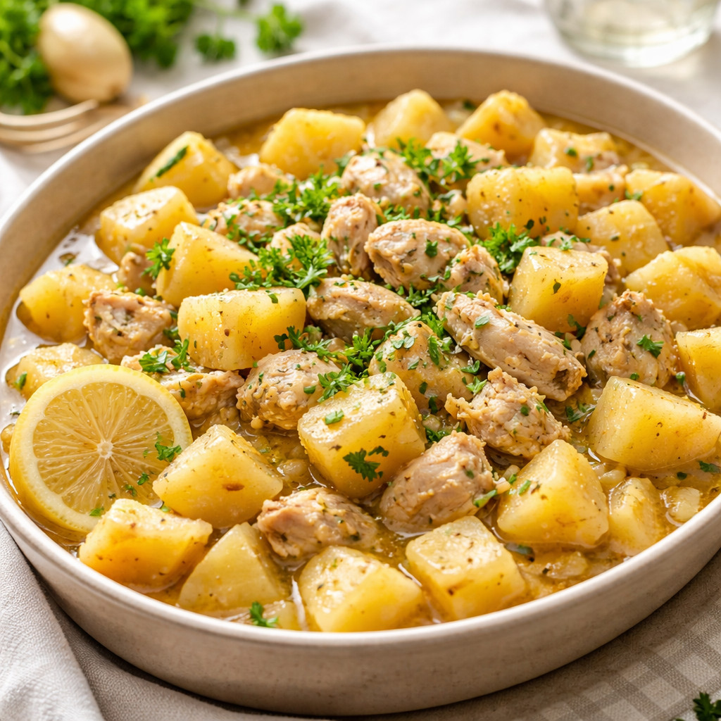Potatoes in Chicken Broth