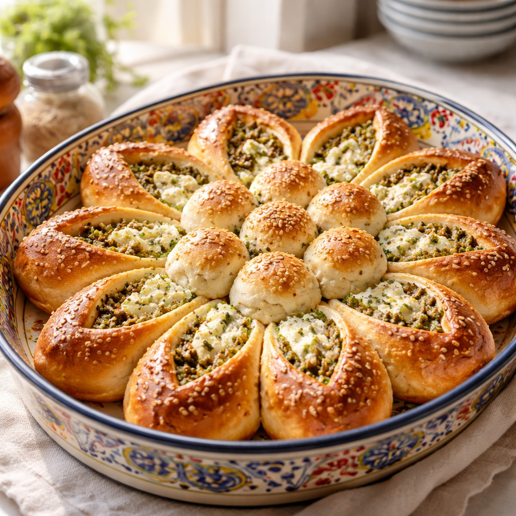 معجنات على شكل ورده