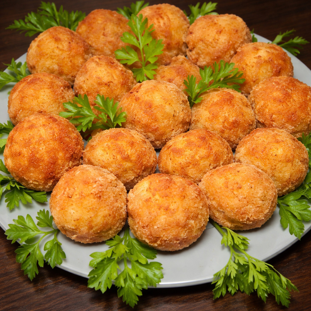 Boulettes de pommes de terre au foie de poulet et fromage