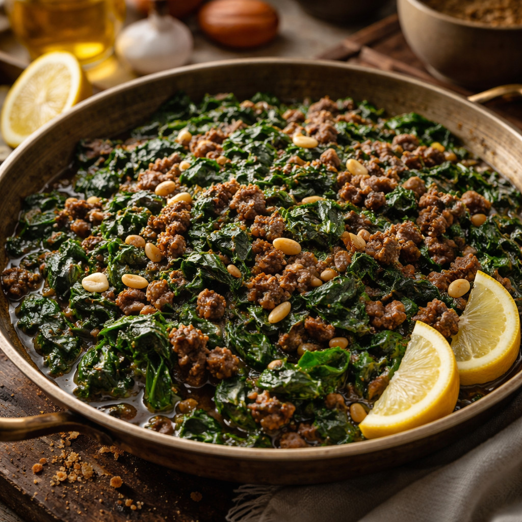 Spinach with Meat