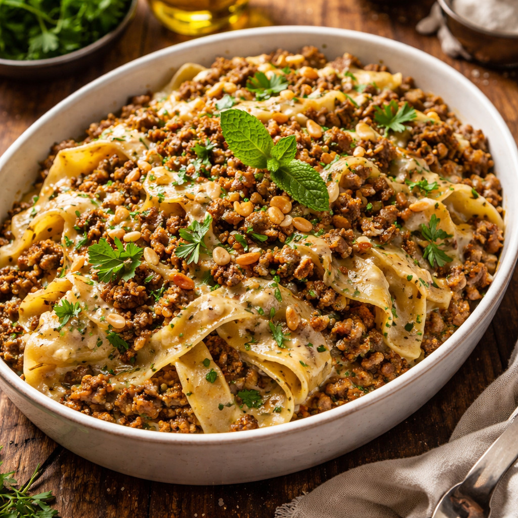 Lasagna with Tahini Sauce