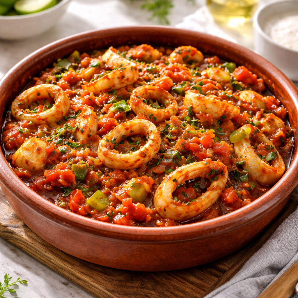 Tajine de calmar au four