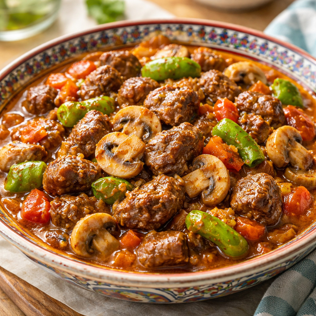 لحمة بالفطر