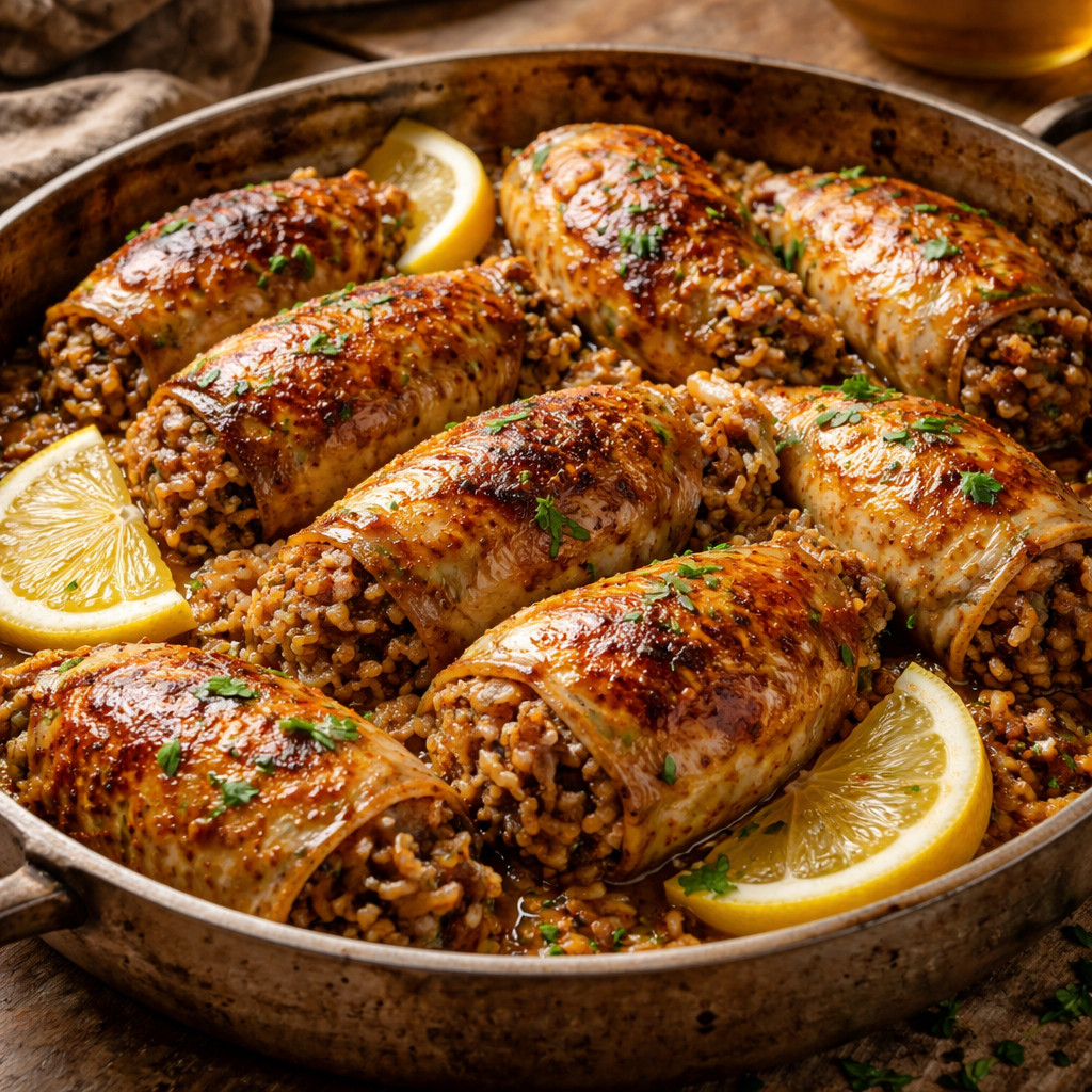 Stuffed Chicken Skin