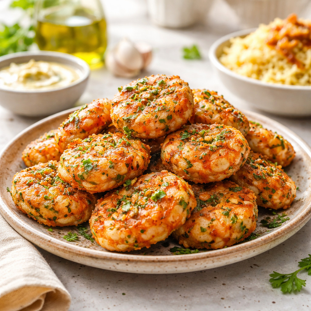 Shrimp or Prawn Kibbeh with Parsley
