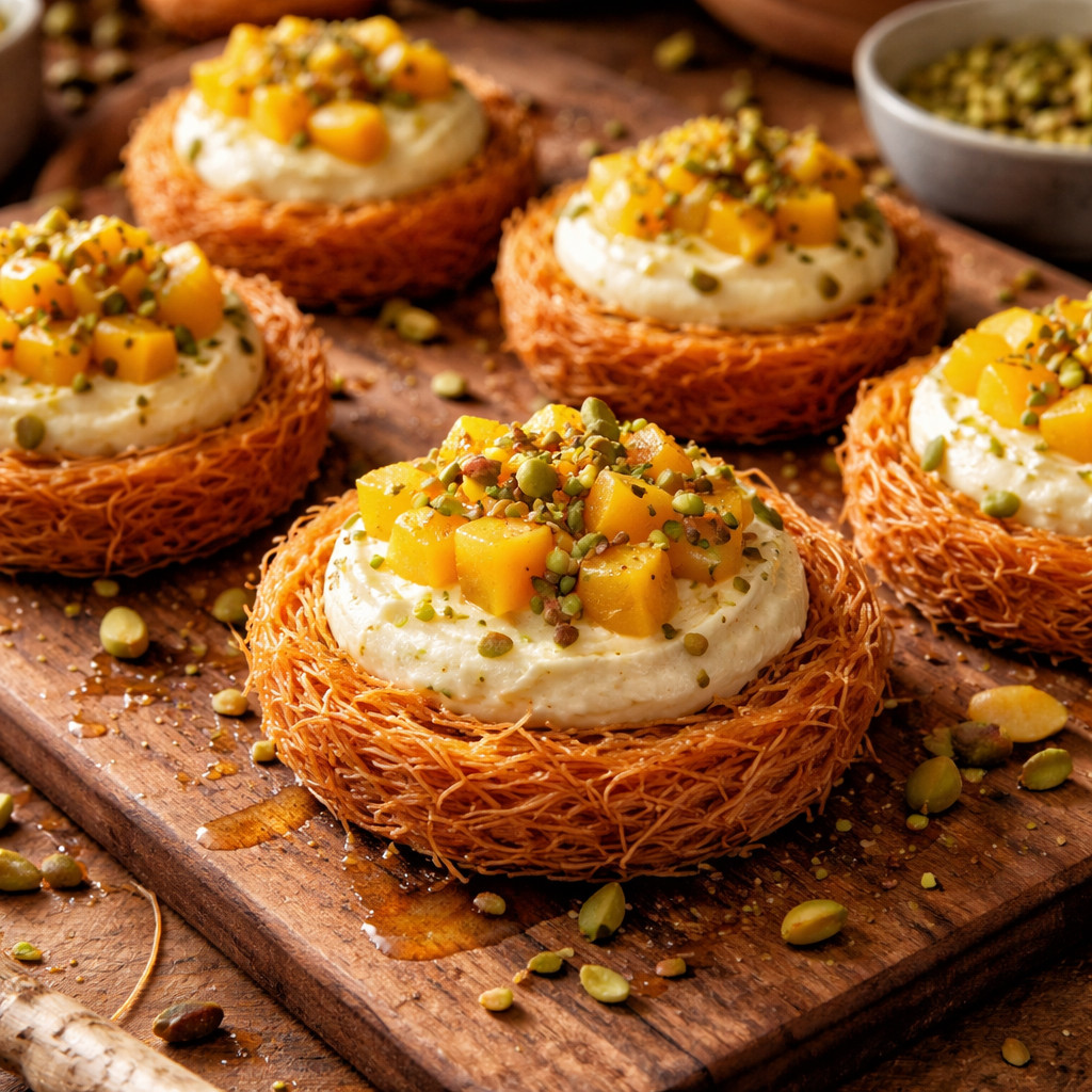 كنافة بكريمة المانجو