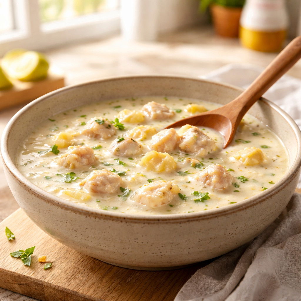 Soupe de crème de poisson