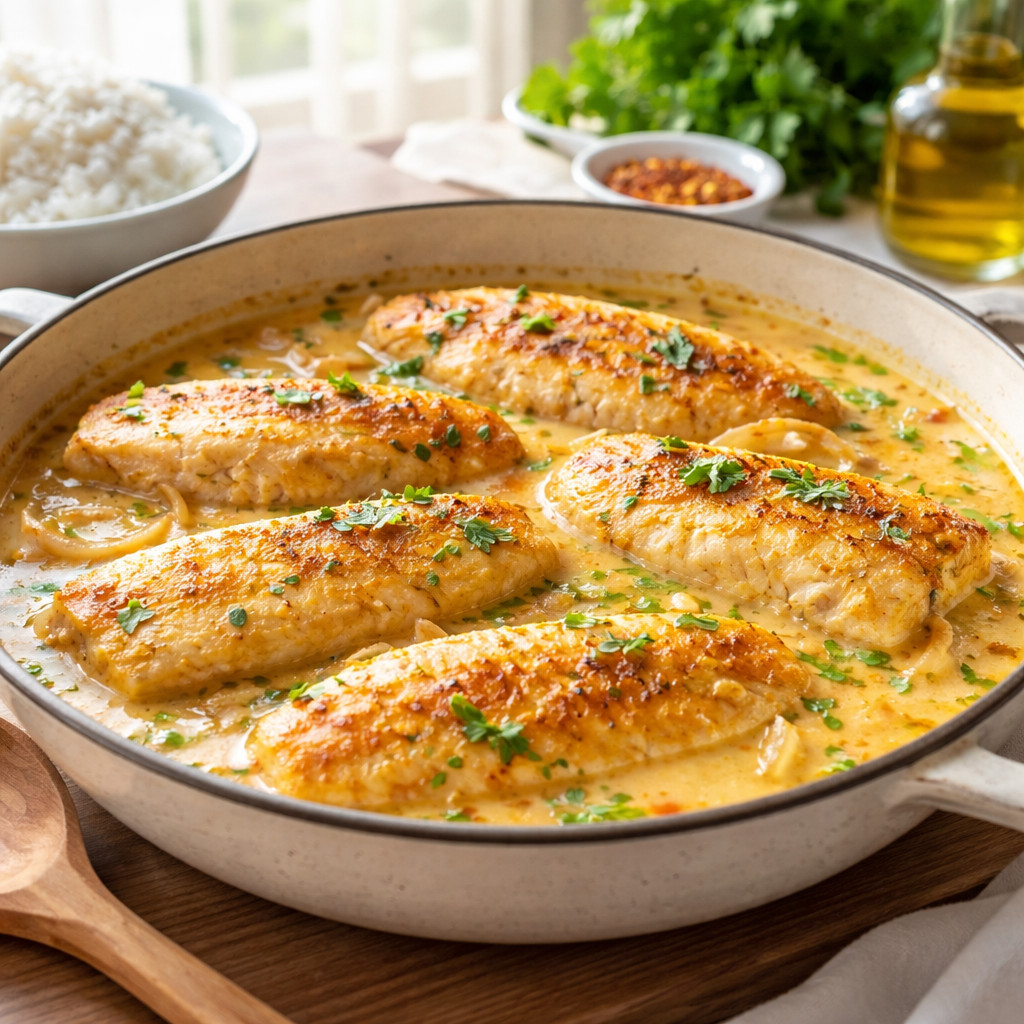 Filet de poisson au lait de coco