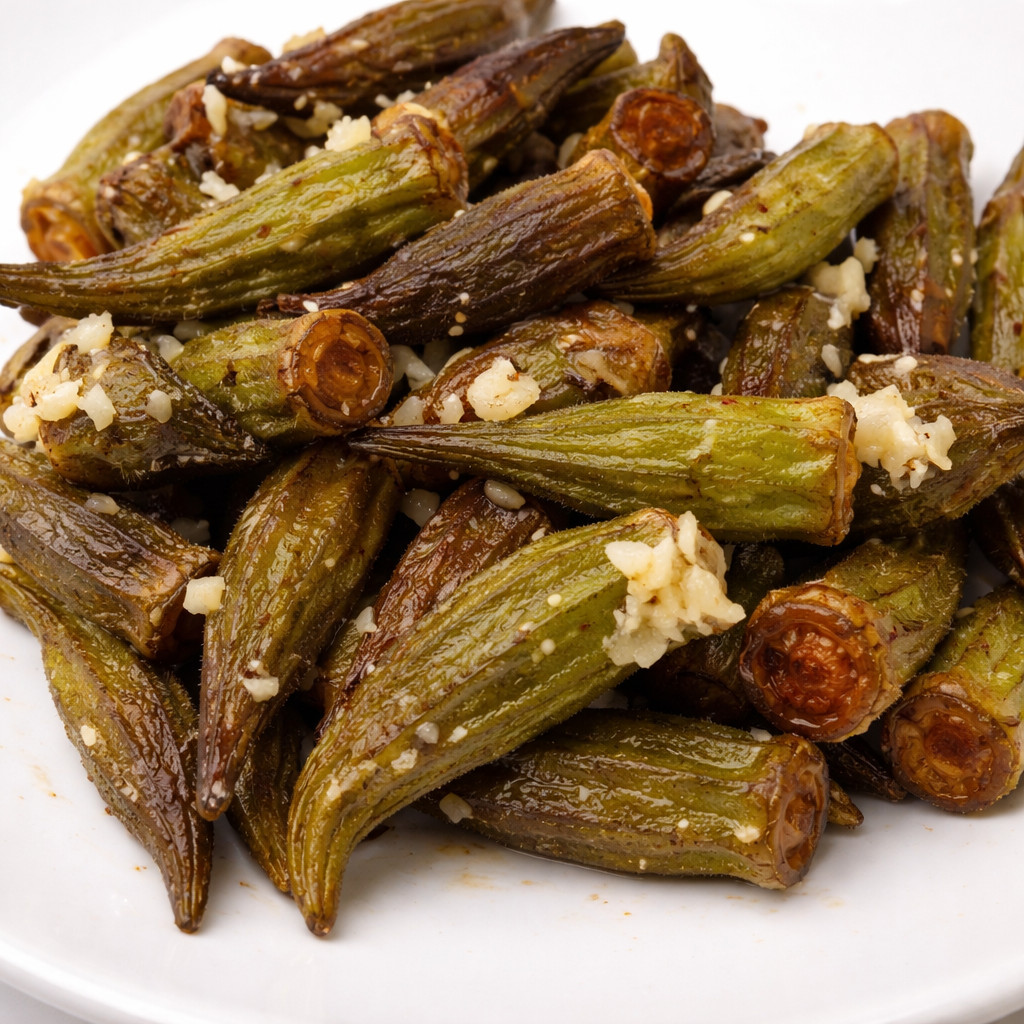 Okra with Garlic and Lemon