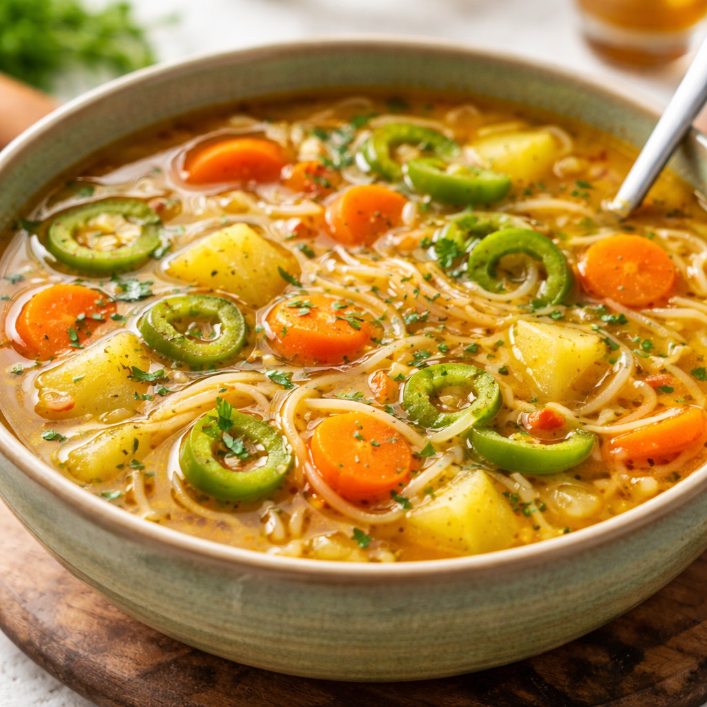 Soupe de vermicelles aux légumes