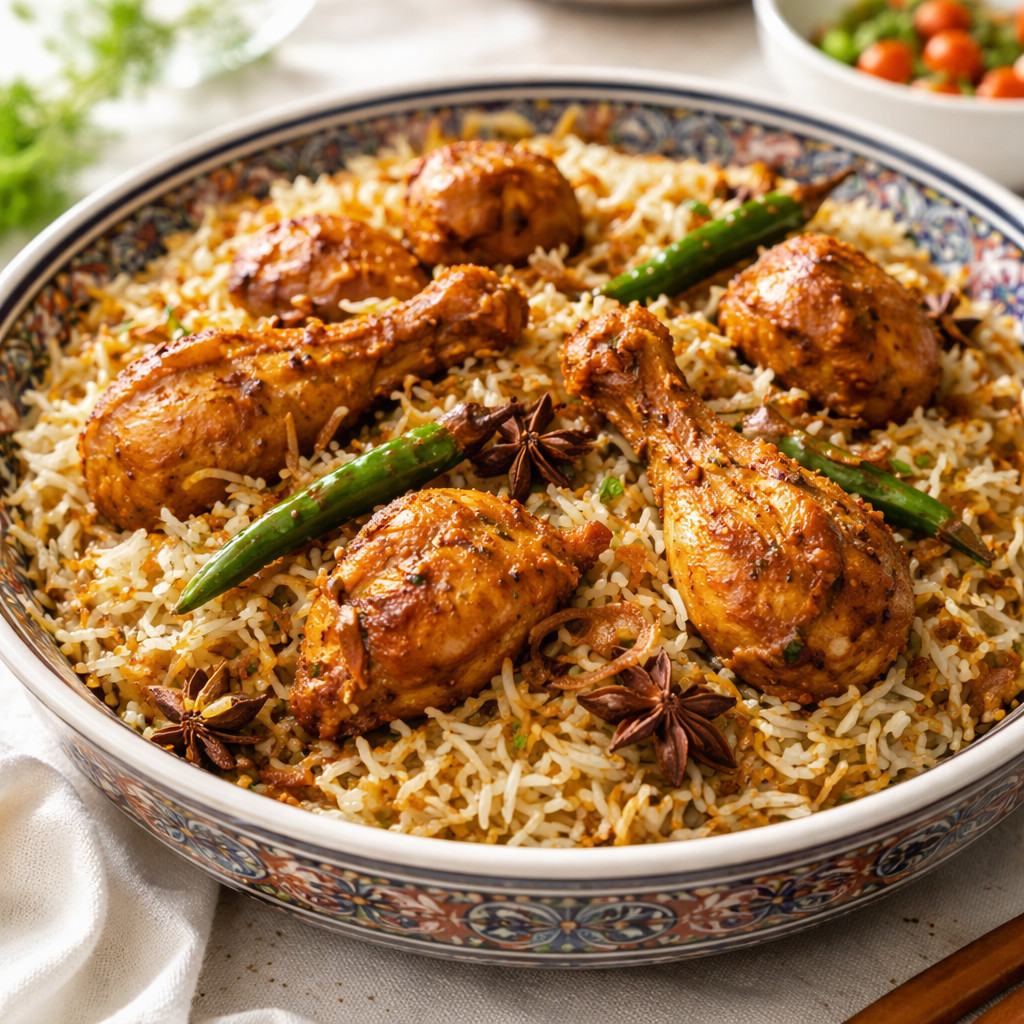البرياني بالدجاج