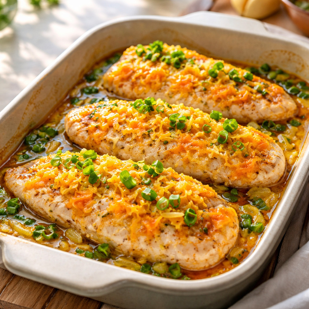 Fish Fillet with Ginger and Kraft Cheddar