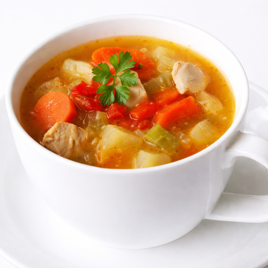 شوربة خضار مع الدجاج