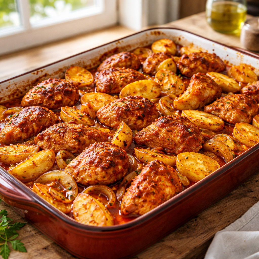 Oven-Baked Chicken and Potatoes