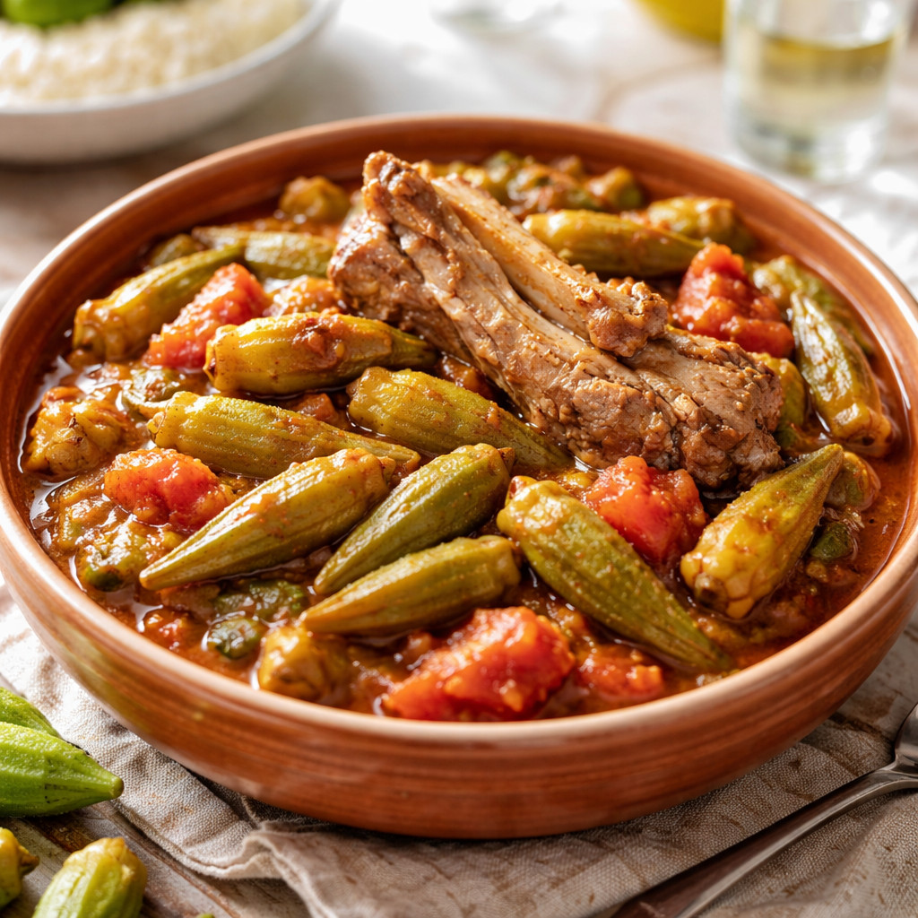 Gombo à la viande d'agneau