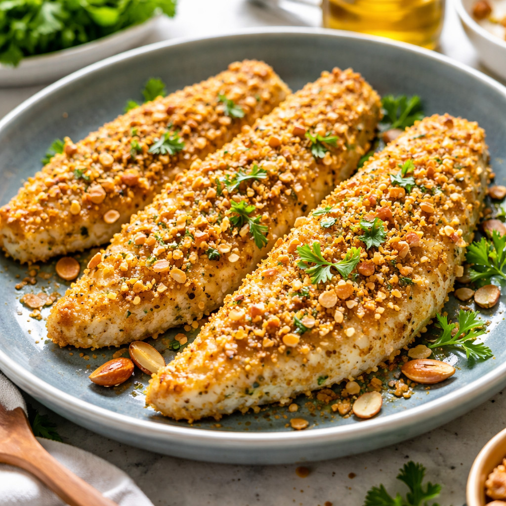 Crispy Almond Fish Fillets