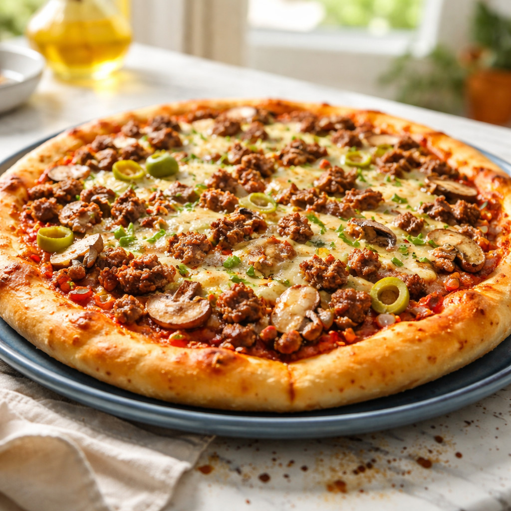 Pizza à la viande hachée