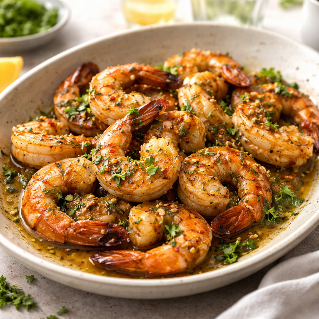 Grilled Shrimp with Ginger and Cilantro
