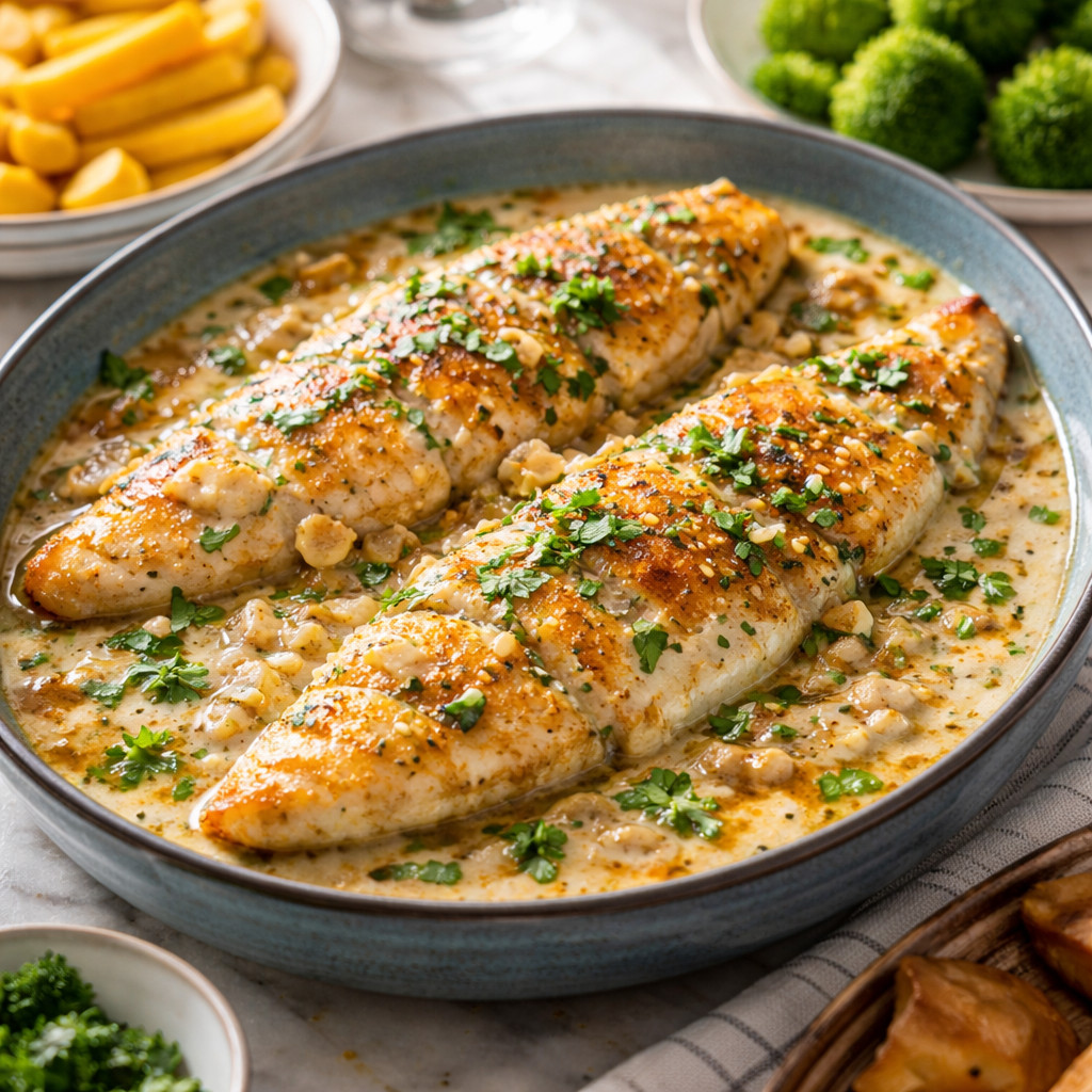 Filet de poisson à la tahini