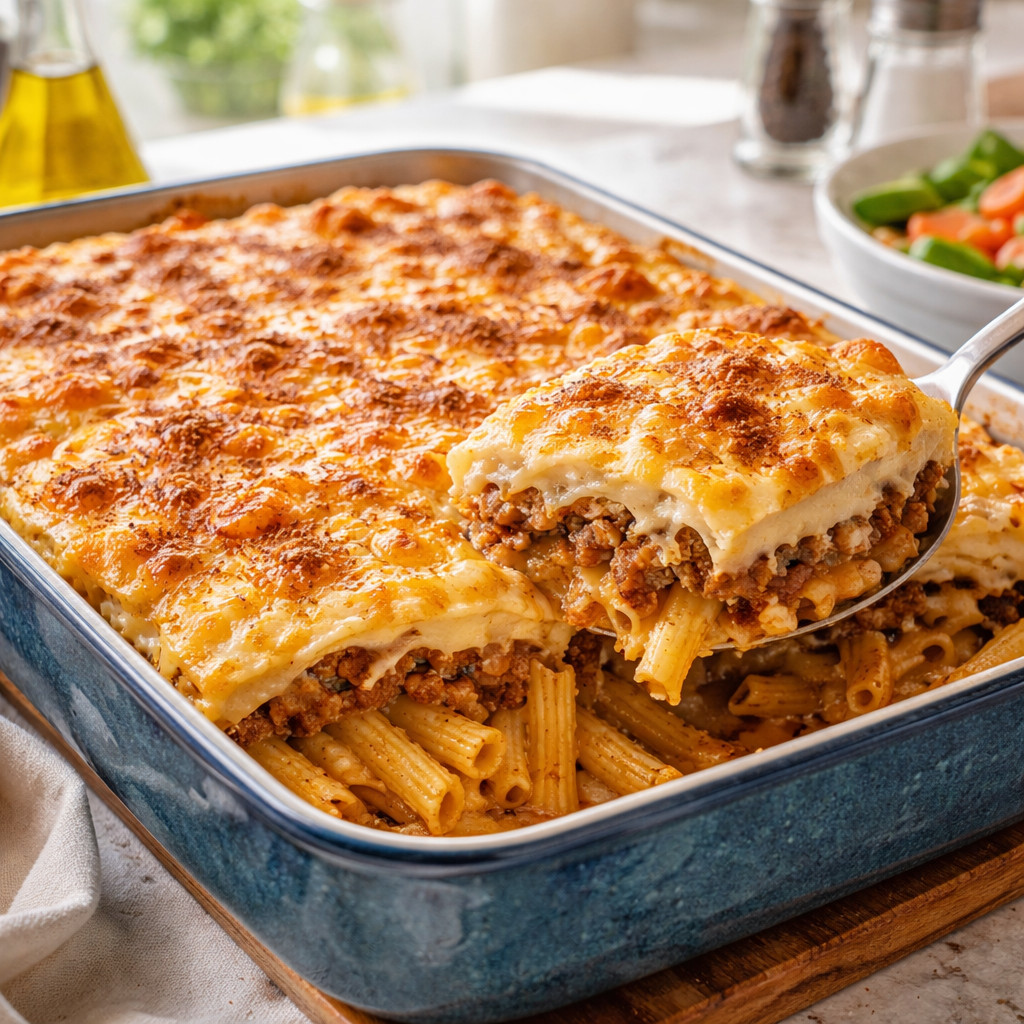 Pasta with Meat and Bechamel