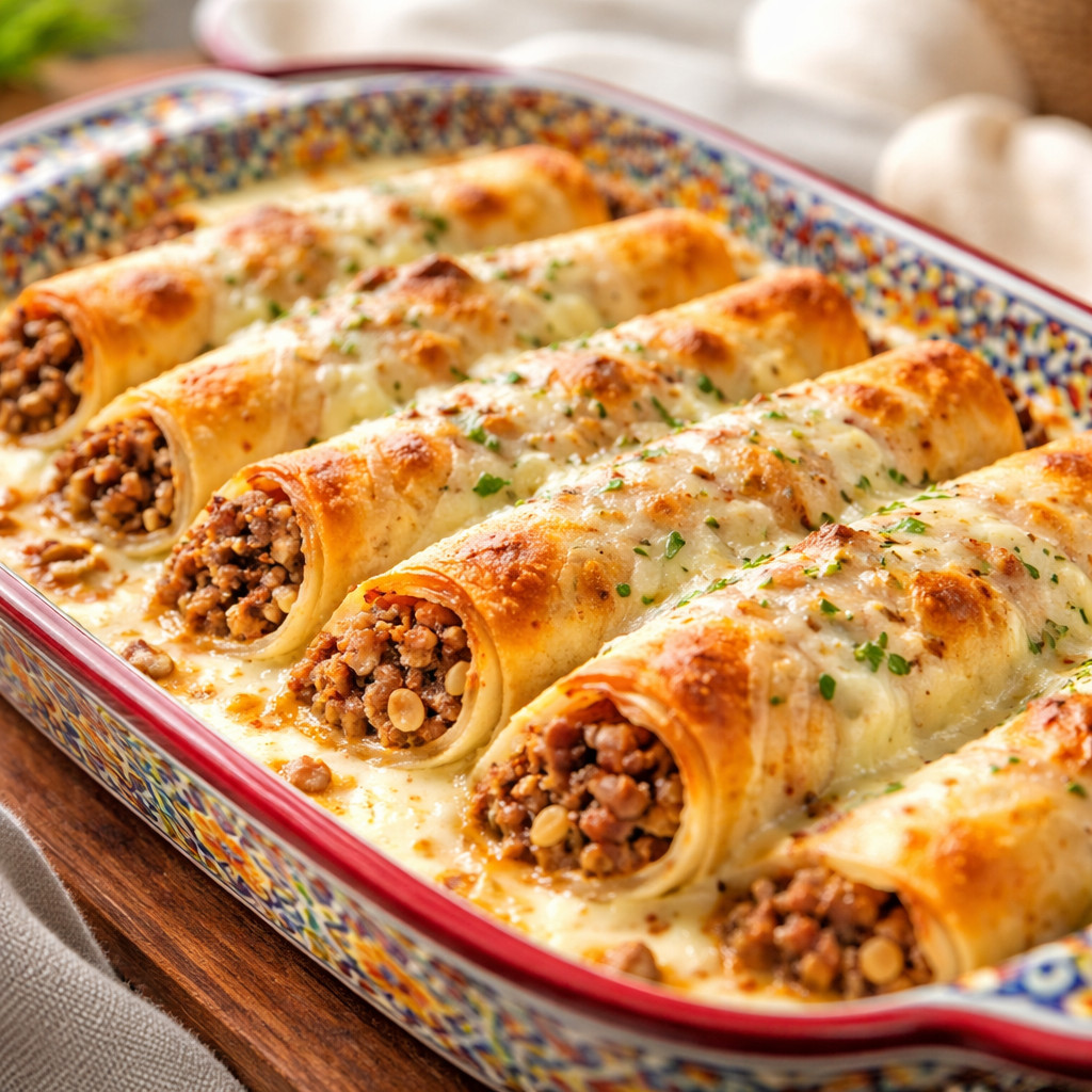 Wraps de viande à la crème délicieuse