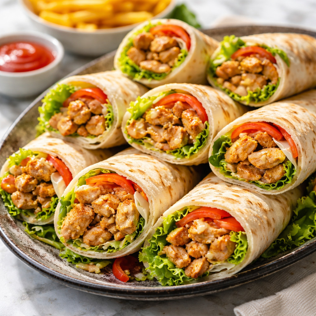 Sandwichs de shawarma au poulet
