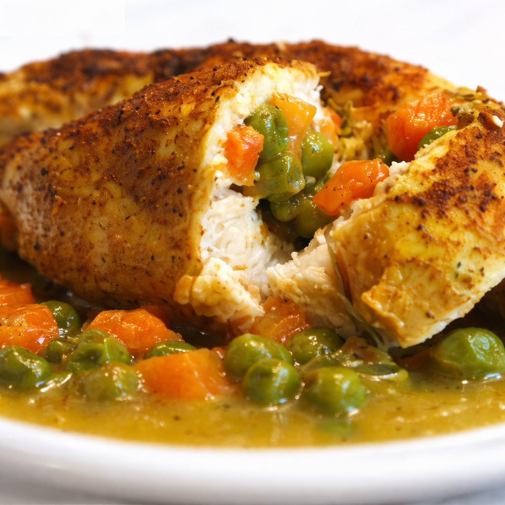 Stuffed Chicken Breasts with Vegetables