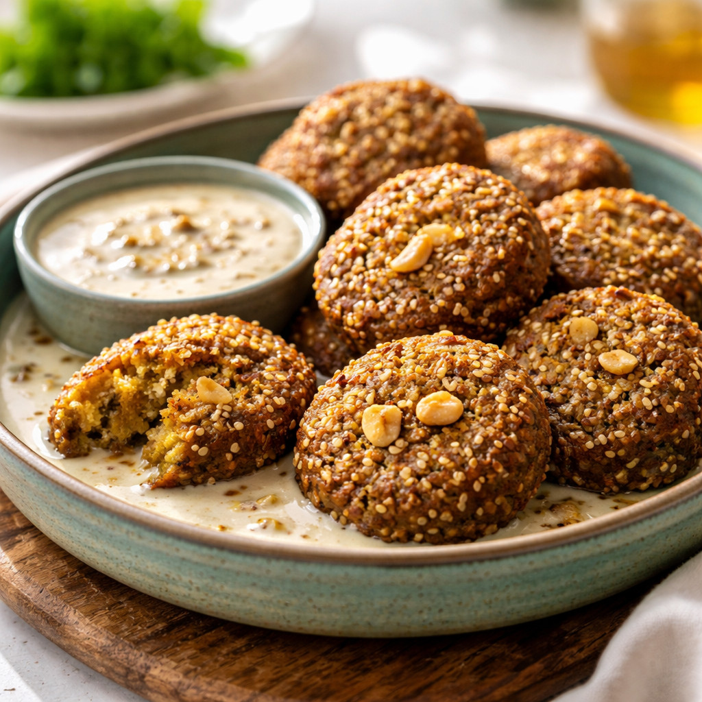 Falafel with Chickpeas and Walnuts