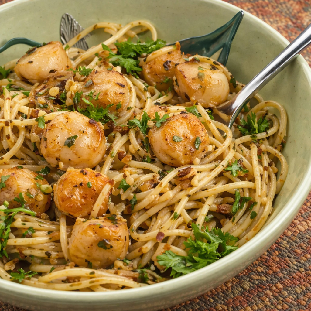 Pasta with Scallops