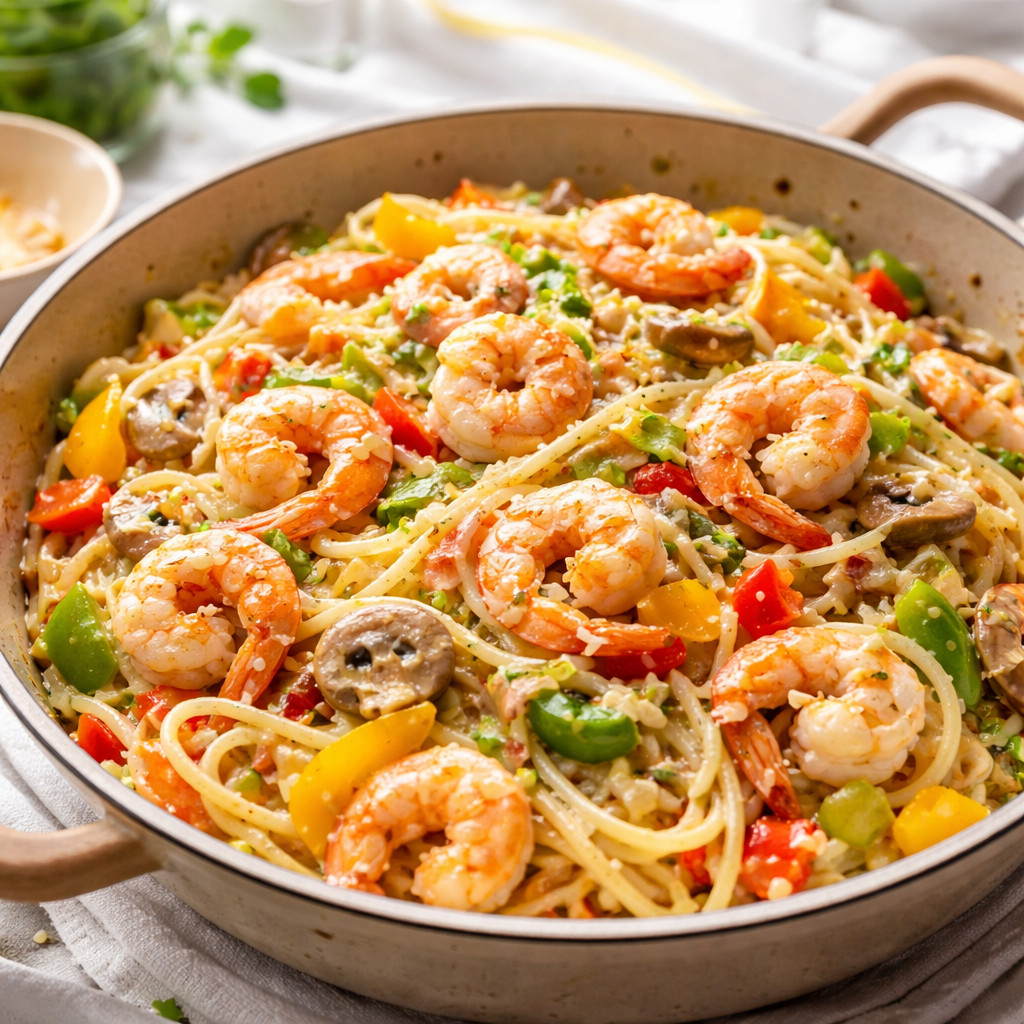 Pâtes aux crevettes