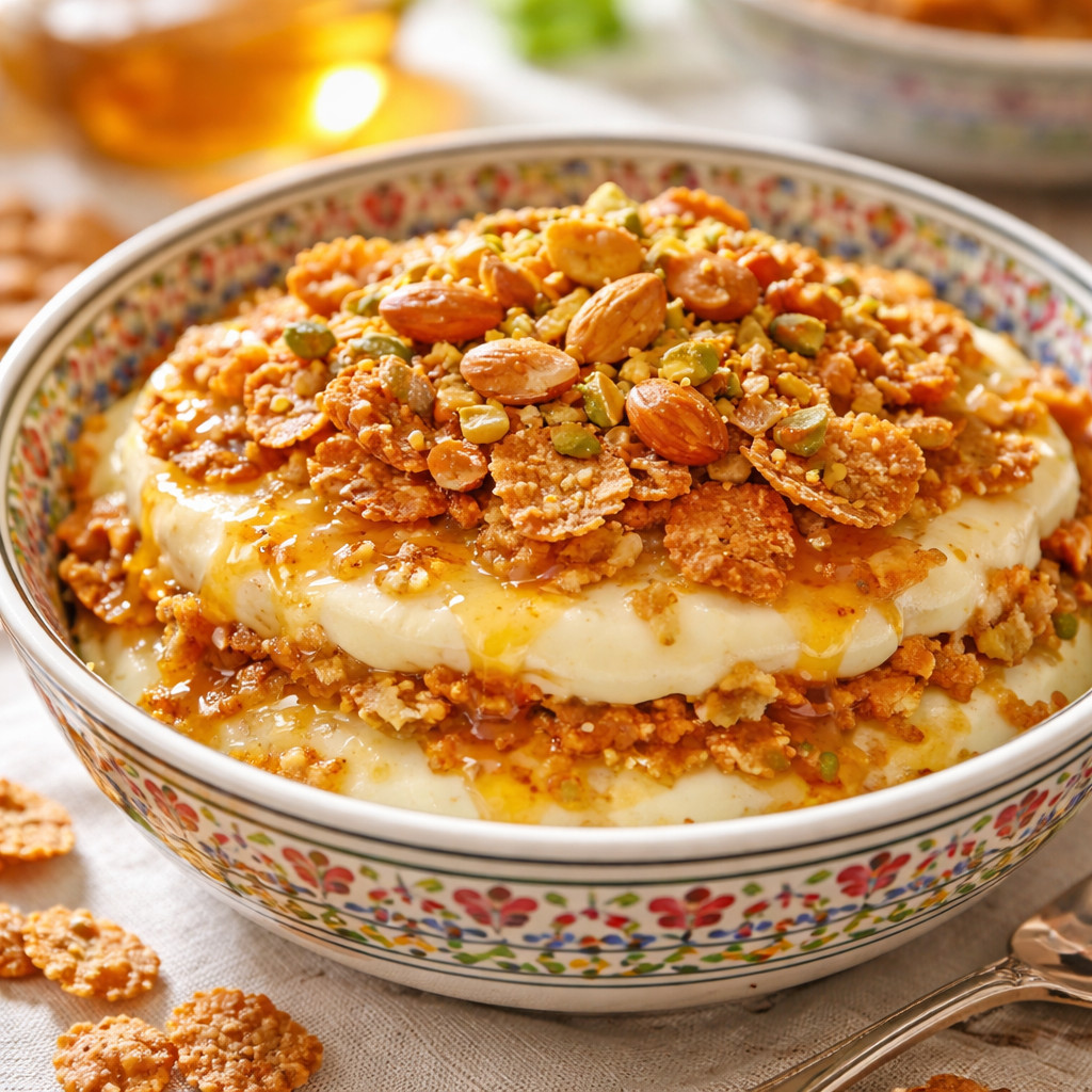مهلبية الذرة بالبراون فليكس والعسل