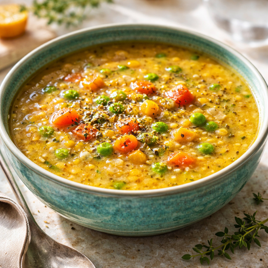 Soupe de lentilles aux légumes