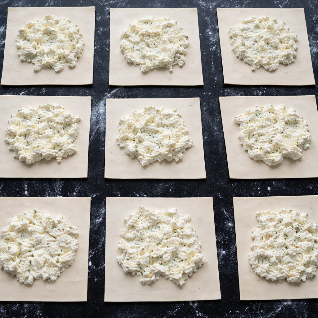 Pâte feuilletée au fromage blanc