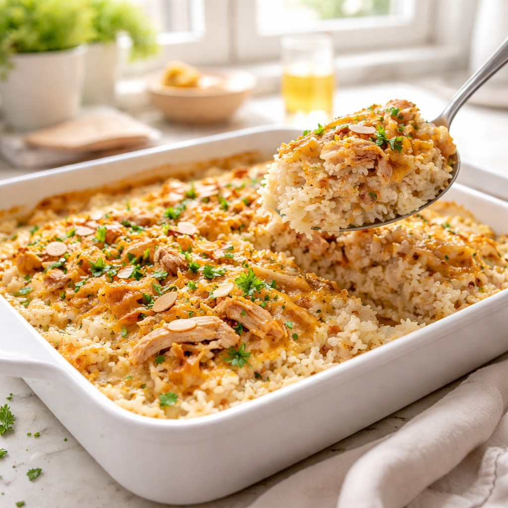 Plat de riz au poulet